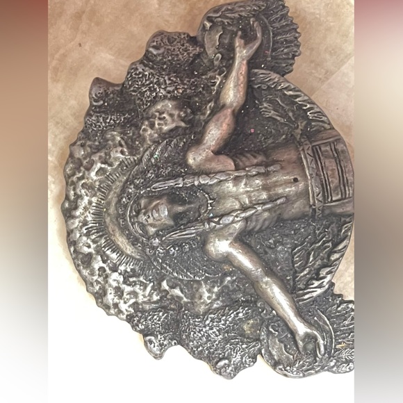 RARE!! VINTAGE BELT BUCKLE SISKIYOU AARYO & BUCKLE CO PEWTER METAL. - Picture 3 of 7